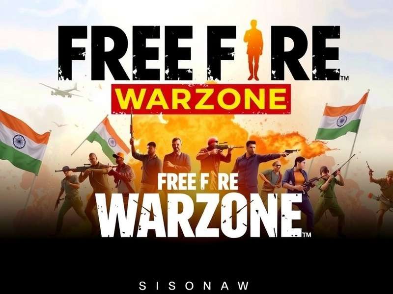 Free Fire Warzone - India's Most Played Battle Royale Free Fire Warzone Official Cover with Indian Themed Graphics