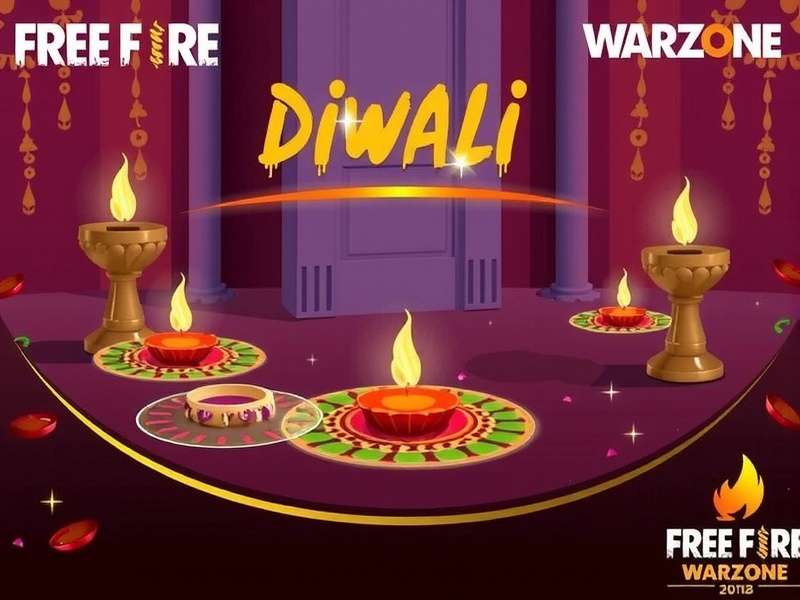 Free Fire Warzone Diwali Special Celebration Free Fire Warzone Diwali Event with Rangoli and Diyas